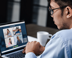 Man in Microsoft Teams Meeting