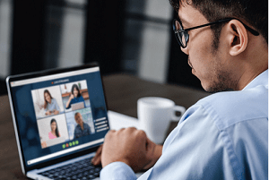 Man in Microsoft Teams Meeting