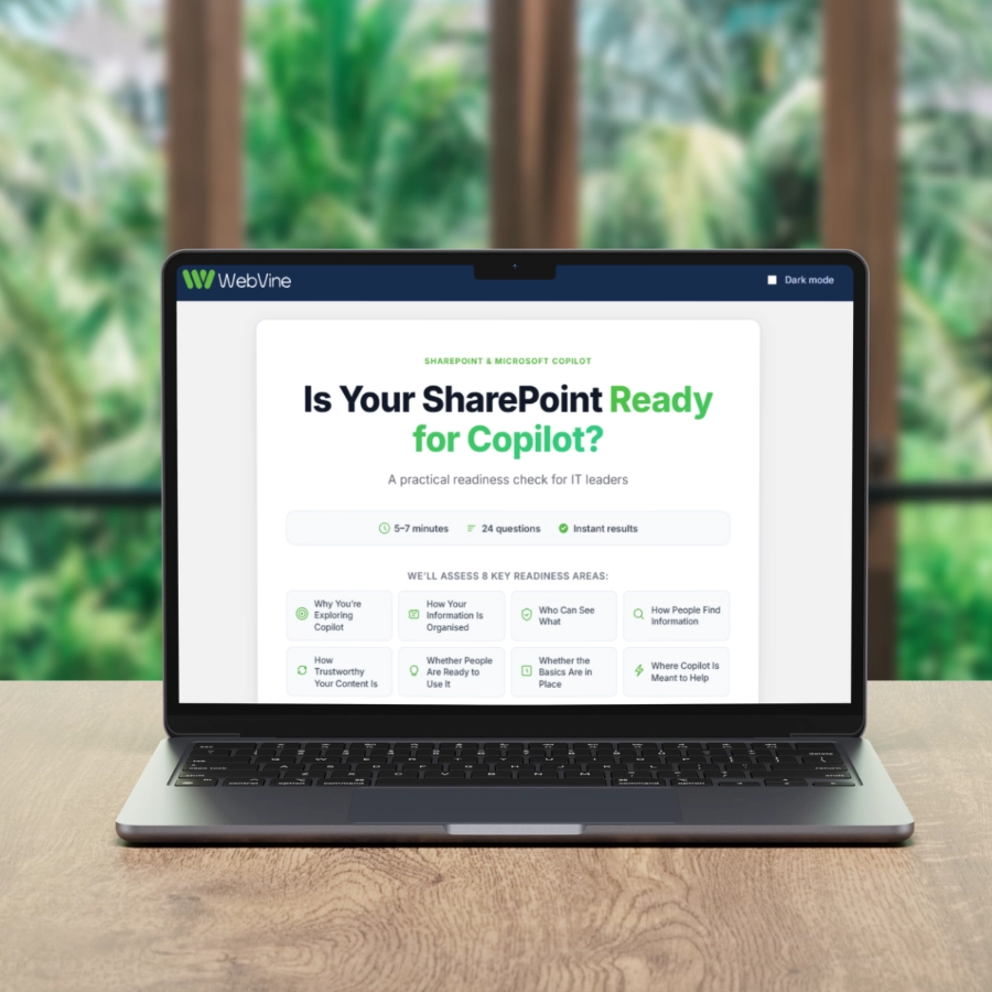 Is Your SharePoint Ready for Copilot - WebVine Survey on Computer
